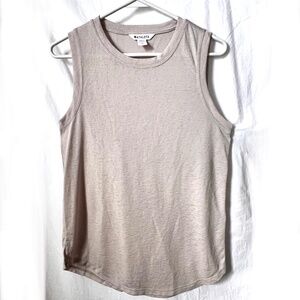 Athleta Tank Top Sleeveless Shirt Oatmeal Tan Cream Size Medium